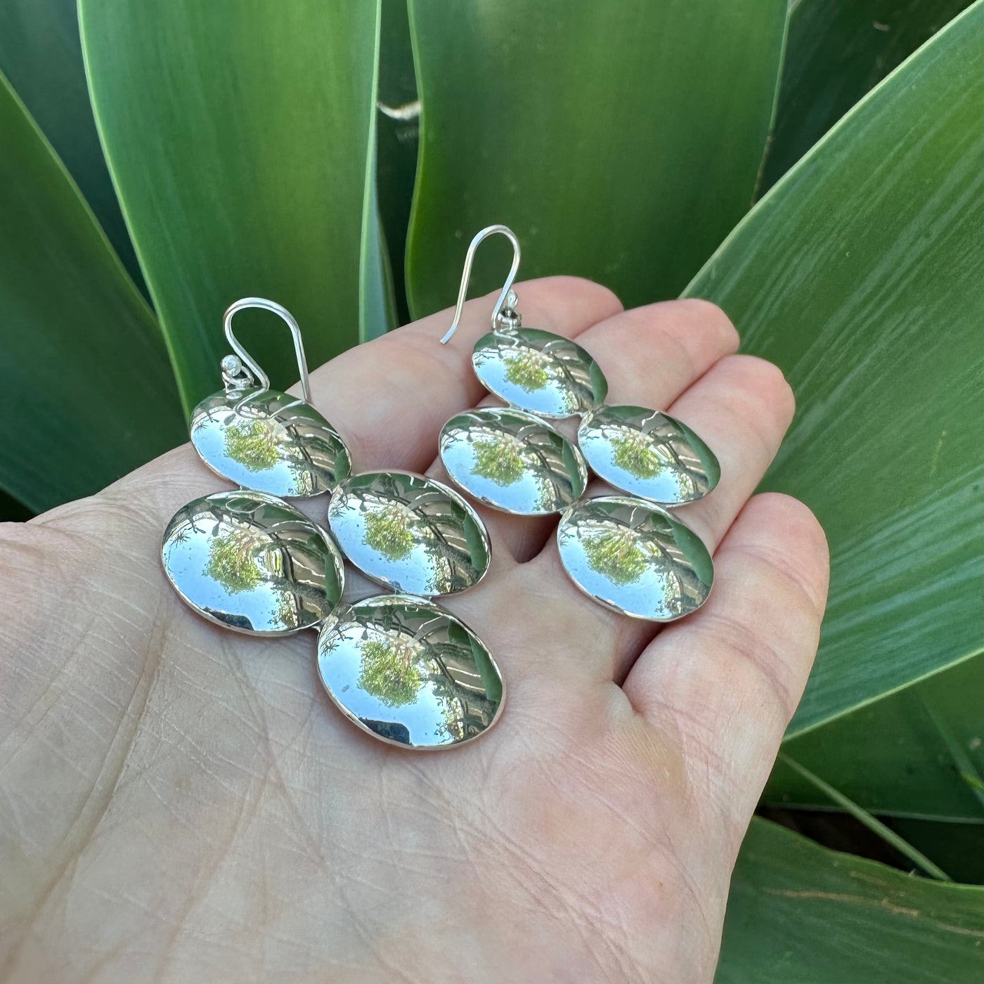 Cuatro Vientos Hand Made Sterling Silver Dangle Earrings