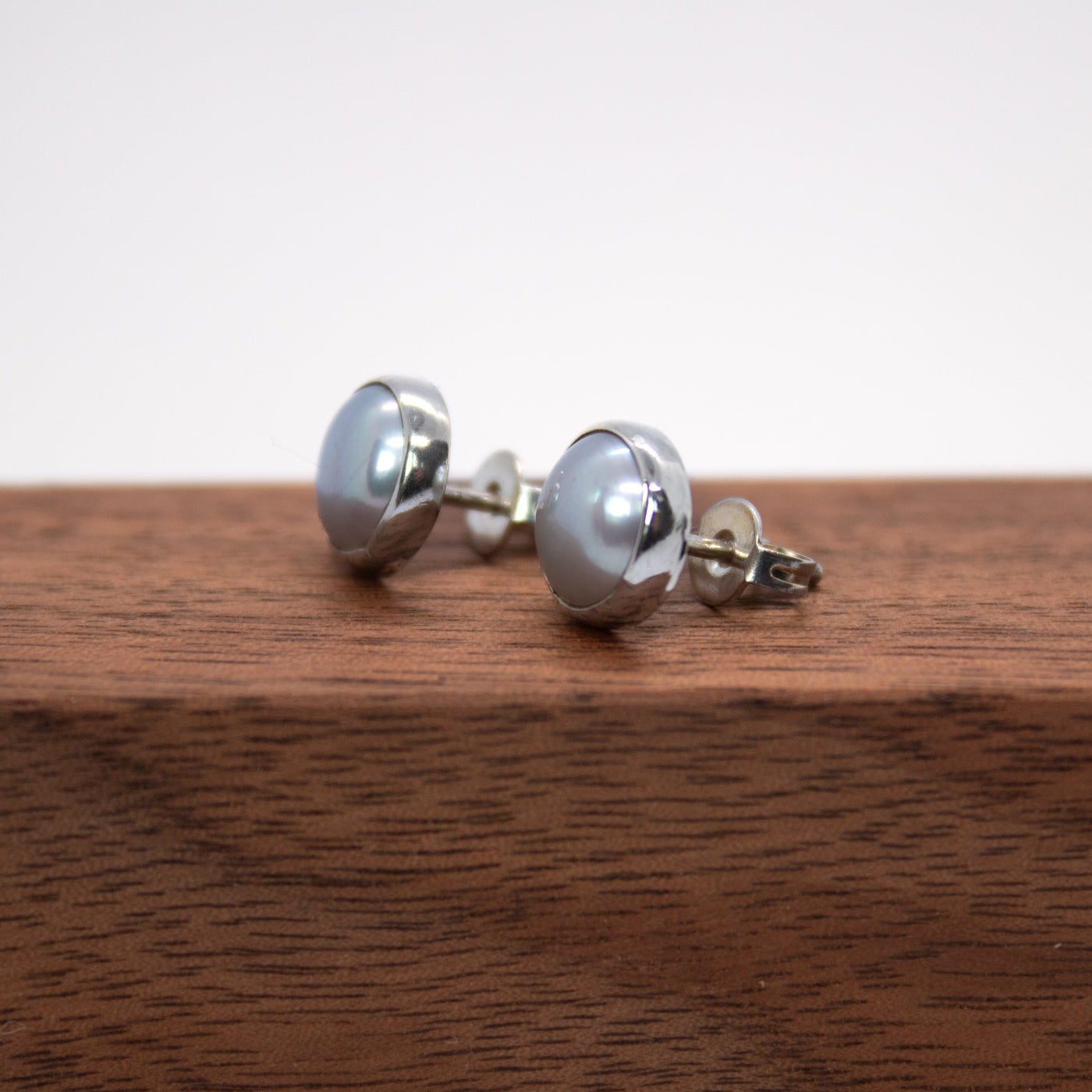 9mm Fresh Water Pearl Sterling Silver Stud Earrings