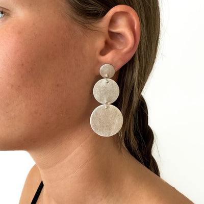 Sterling Silver and 14K Yellow Gold - Circles Earrings