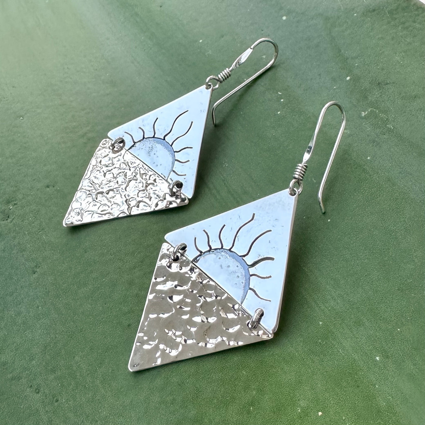 Oceans Sunset Sterling Silver Earrings